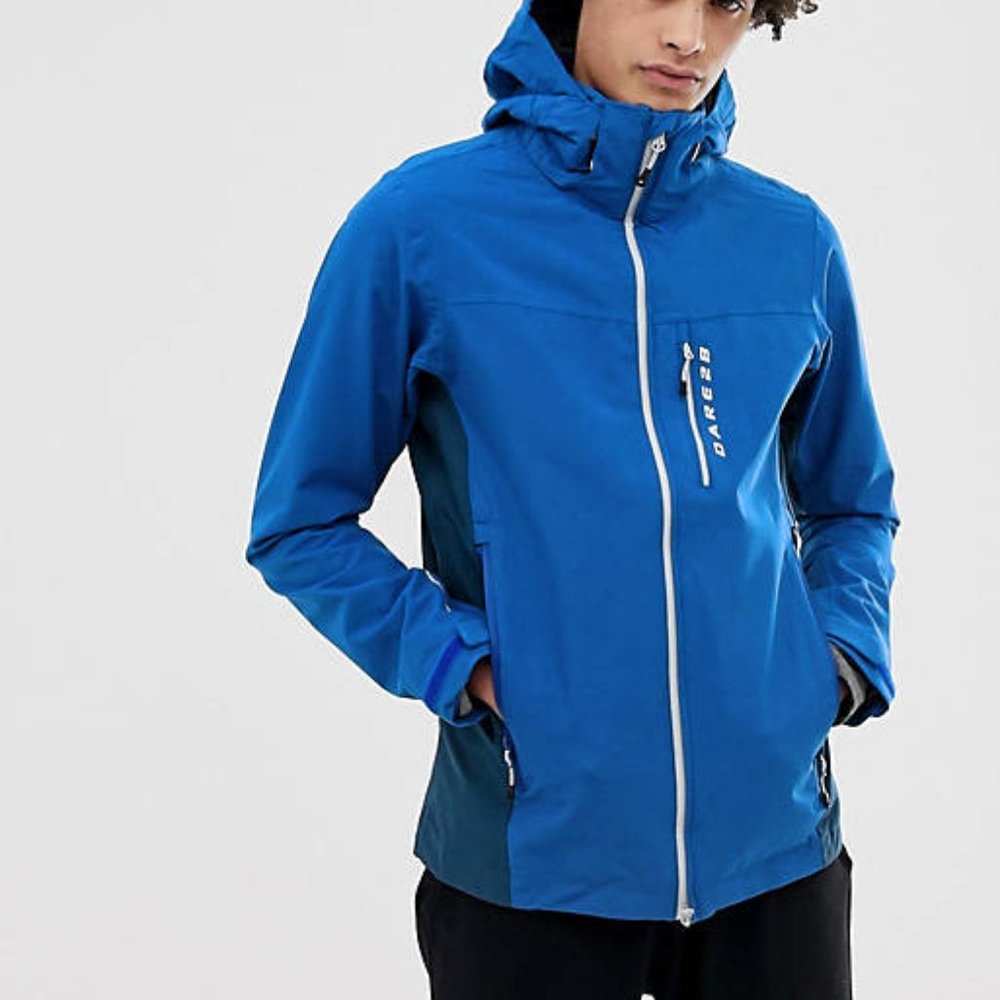 Dare 2b Diligence Full Zip Removable Hood Jacket, Men's Size S - Dark Blue